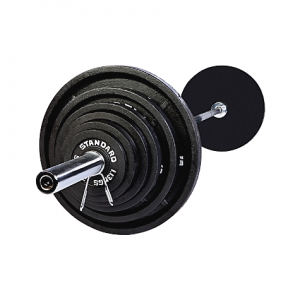 USA Sports 300 lb Black Olympic Weight Set with Bar [BOSS-300]