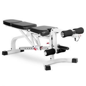 XMark Fitness Flat / Incline / Decline Weight Bench with Leg Extension and Preacher Curl [XM-4419-WHITE]
