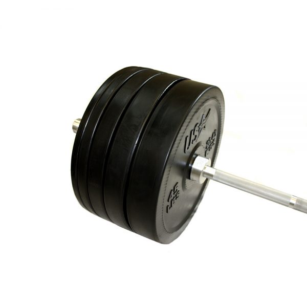 Troy Barbell USA Sports 305 lb. Bumper Plate Set with Bar & Collars [GBOSS-305SBP]